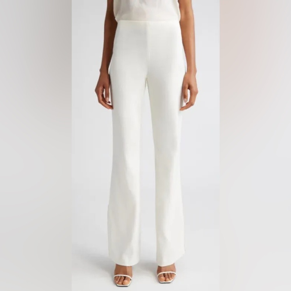 Alice + Olivia White Boot Cut Flare Pants